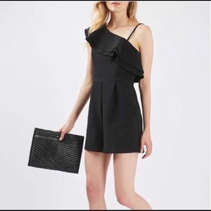 Ruffle Shoulder Romper